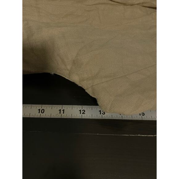 John Mark Womens Pants Size 14 Beige Linen Fringe Hem Pull On Relaxed Lagenlook - Picture 6 of 8